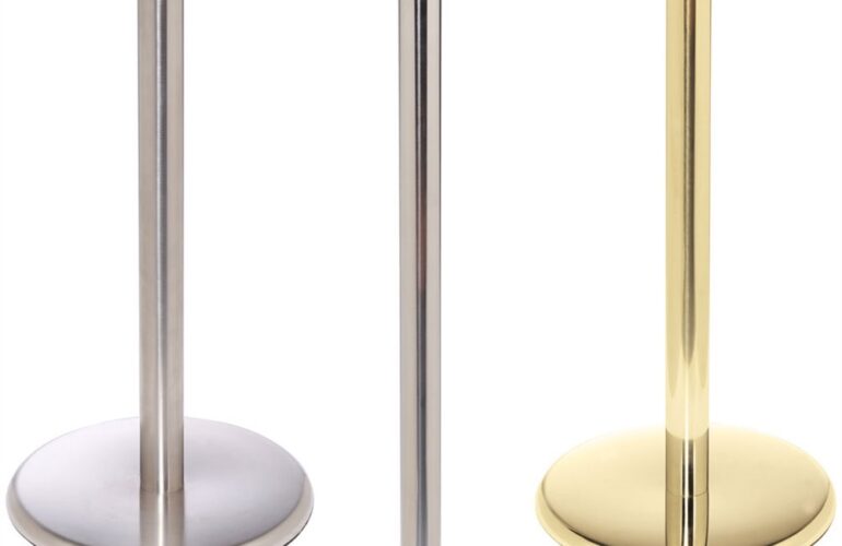 Gold and Silver Stanchion Stand